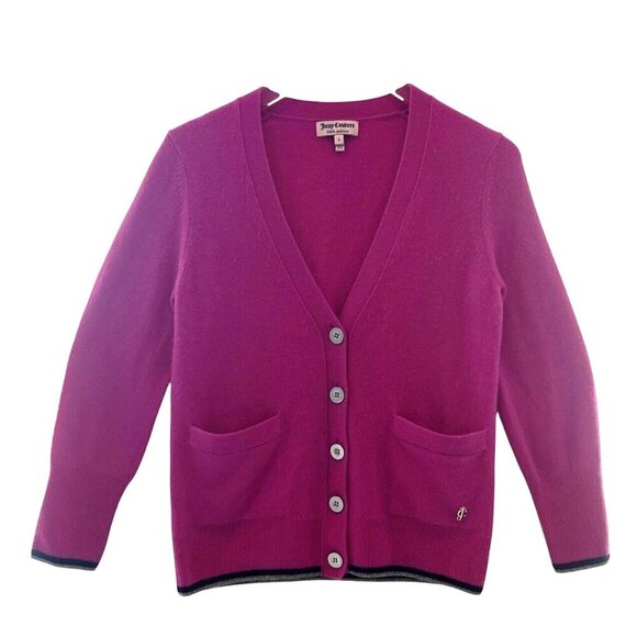 Juicy Couture Sweaters - Juicy Couture Cashmere Cardigan Sweater Womens Size S Hot Pink Legally Blonde